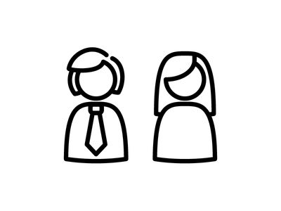 Male & Female Icon by Richard de Ruijter Male Female Icon, Toilet Logo, Toilet Signage, Restroom Signs, Female Icon, Pictogram Design, Doodle People, Human Icon, Icon Design Inspiration