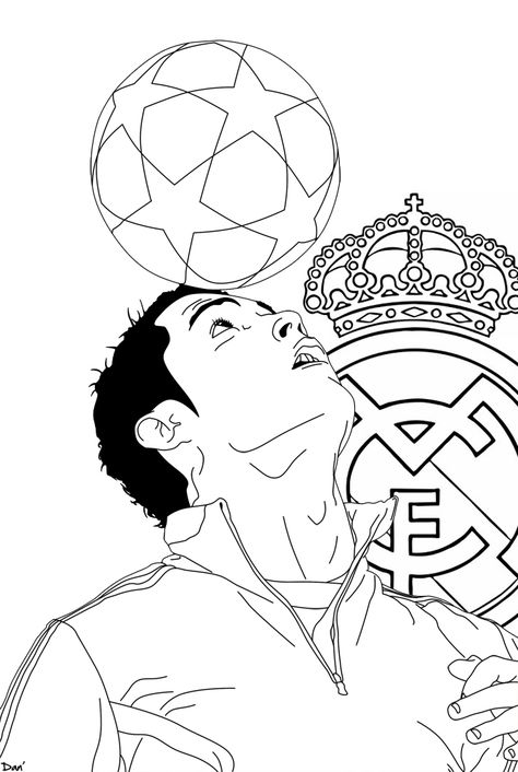 cristiano ronaldo juggling ball coloring page - Coloring Pages Ronaldo Colouring Pages, Ronaldo Cristiano Drawing, Ronaldo Coloring Page, Ronaldo Drawing, Football Player Drawing, Soccer Drawing, Football Coloring Pages, Ronaldo Soccer, Sports Coloring Pages