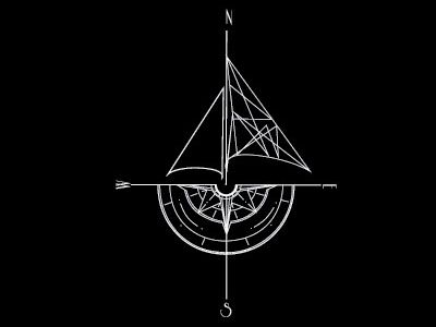 Geometric Sailboat by Karli Yates Sailing Tattoos For Women, Sailing Tattoo, Compass Tattoo Men, Nautical Tattoo Sleeve, Sailboat Tattoo, Boat Tattoo, Lighthouse Tattoo, Nautical Tattoo, Ship Tattoo