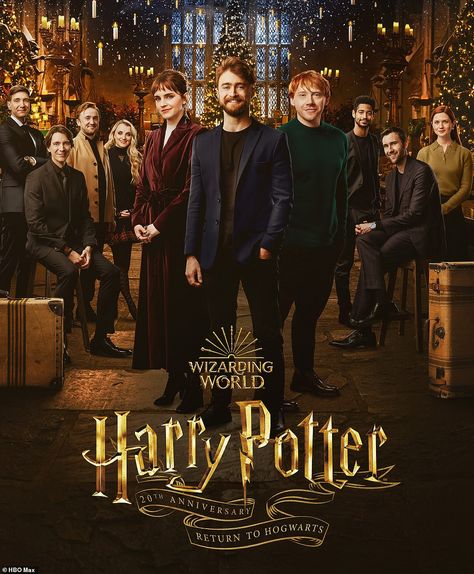 Harry Potter Main Characters, Return To Hogwarts, Daniel Radcliffe Emma Watson, Harry Potter Play, Alfred Enoch, Beast Film, Matthew Lewis, 20 Year Anniversary, Harry Potter Actors