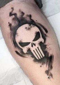 Punisher Skull Tattoo, Punisher Tattoo, The Punisher Skull, Fandom Tattoos, Fighter Tattoo, Skull Art Tattoo, Medusa Tattoo Design, Hand And Finger Tattoos, Marvel Tattoos