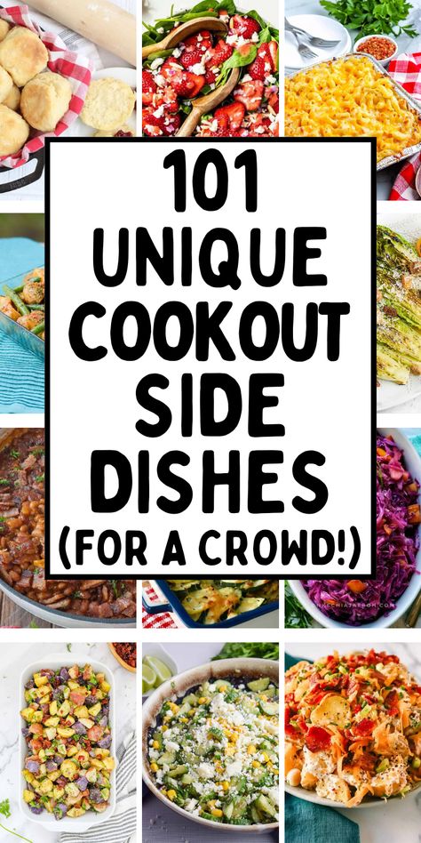 Easy summer side dishes for bbq parties Best Bbq Sides For A Crowd, Barbecue Sides Dishes, Memorial Day Bbq Side Dishes, Barbecue Sides For A Crowd, Cookout Sides For A Crowd, Memorial Day Cookout Ideas, Easy Side Dishes For Cookout, Dishes For Cookout, Cookout Side Dishes For A Crowd