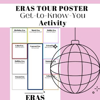 Calling all Swiftie teachers and students! Make getting to know your students more fun this back to school season with this Taylor Swift themed activity!Students will enjoy making their own Taylor Swift Eras Tour Poster by filling out a template of their own "Eras"! There are two versions of this activity included. One with prompts for how students should fill out each of their eras, and one without prompts to inspire more creativity!MORE FROM MY STORECheck out more Taylor Swift themed Get-to-Kn Taylor Swift Classroom Theme, Eras Tour Template, Taylor Swift Activities, Swiftie Classroom, Taylor Swift Reading, Taylor Swift School, Taylor Swift Classroom, Taylor Swift Eras Tour Poster, Dance Classroom