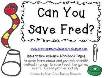 Interactive Science Notebook Freebie! ~ Can You Save Fred? Science Tools Worksheet, Science Inquiry, Gummy Worm, Science Tools, Third Grade Science, Science Notebook, Interactive Science, Science Notebooks, 4th Grade Science