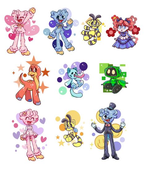 Poppy Playtime Bee Cat, Poppy Playtime Huggy Fanart, Poppy Playtime Poppy Fanart, Catbee Poppy Playtime, Huggy Buggy Stickers, Catbee Art Poppy Playtime, Poppy Playtime Candy Cat, Cute Cat Fanart, Bron Poppy Playtime