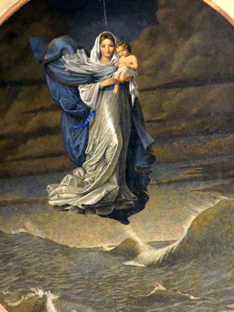 Etheldredasplace: The Personification of History and Stella Maris One of the most Beautiful pictures of Mary and the Infant Jesus I've ever seen Mother Of Christ, Star Of The Sea, Panna Marie, Blessed Mary, Stella Maris, Images Of Mary, Mama Mary, Religious Pictures, Queen Of Heaven