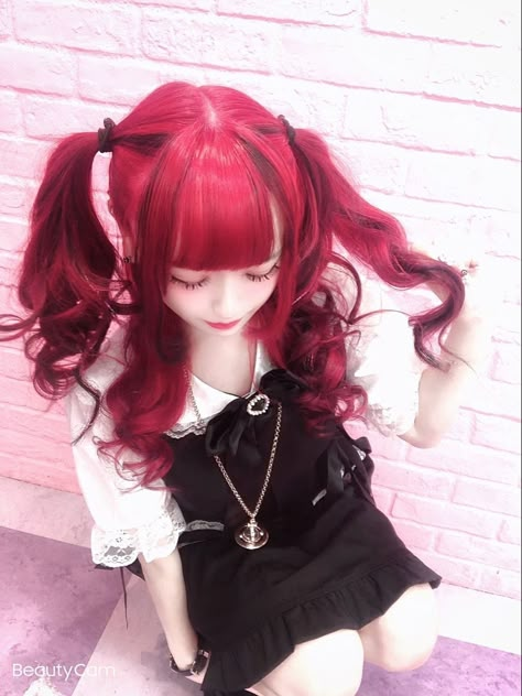 Jirai Kei Hair, Vampire Demon, Demon Oc, Girly Kei, Gyaru Fashion, Yami Kawaii, Jirai Kei, J Fashion, Pretty Hair