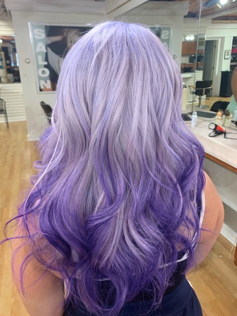 Amethyst Hair Color, Lilac Tips Hair, Blonde Hair Lavender Tips, Violet Blonde Hair Lavender, Pastel Blue And Lavender Hair, Lilac Frost Hair, Purple Blonde Hair, Purple Hair Color Ideas, Lilac Hair Color