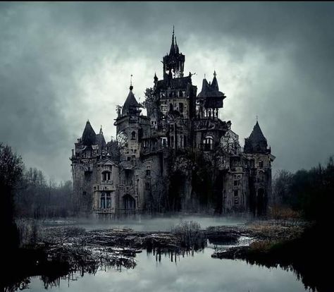 Gothic Castle Aesthetic, Manor Exterior, Goth Castle, Gothic Manor, Victorian Castle, Castle Exterior, Dark Castle, Black Castle, Gothic Castle