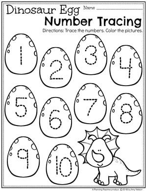 Dinosaur Worksheets for Preschool - Number Tracing #dinosaurworksheets #preschoolworksheets #preschool #dinosaurs #numberworksheets Dinosaur Centers, Dinosaur Preschool Theme, Preschool Number Tracing, Dinosaur Preschool, Dinosaur Crafts Preschool, Dinosaur Worksheets, Dinosaur Lesson, Dinosaur Theme Preschool, Preschool Theme Activities