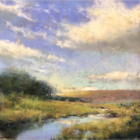 Inner Banks, Cloud Paintings, Acrylic Landscapes, Wyoming Landscape, Jackson Hole Art, Contemporary Landscape Painting, Pastel Landscape, Pastel Paintings, Jackson Hole Wyoming