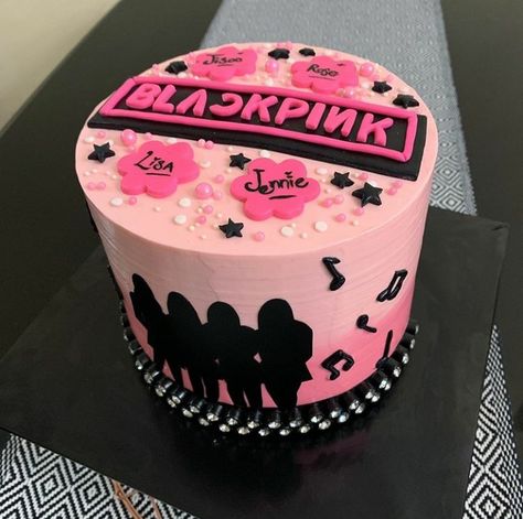 Blackpink Birthday, Kpop Cake, Ideas Birthday Party, Bts Cake, Anime Cake, Pink Birthday Cakes, Black Birthday, Pink Birthday Party, Happy Birthday Funny