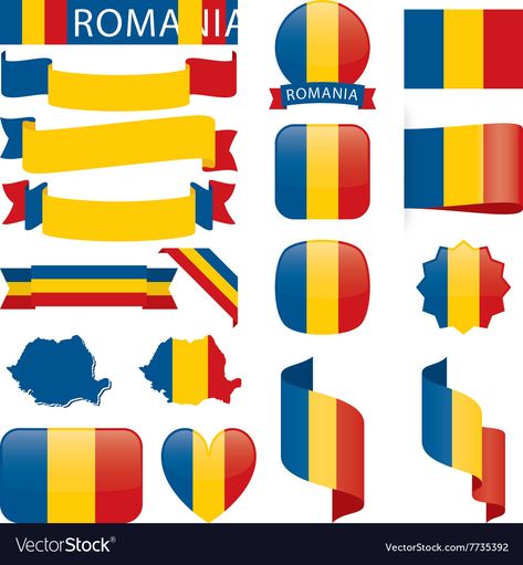 Romanian Culture, Romanian Flag, Romania Map, Romania Flag, Lap Book, Flag Vector, National Day, Shopping Trip, Different Shapes