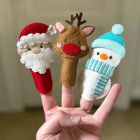 How To Make Felt Finger Puppets, Free Finger Puppet Patterns, Finger Puppet Patterns Printable, Felt Finger Puppets Free Pattern, Felt Crafts Christmas Patterns Free Printable, Felt Finger Puppet Patterns, Puppet Patterns Free, Felt Crafts To Sell, Diy Puppets For Kids