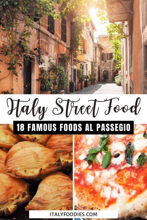 Street Food in Italy: 18 Famous Foods to Grab and Go Rome Street Food, Italy Street Food, Food In Italy, Rome Streets, Italian Street Food, Europe Holiday, Italy Trip Planning, Bari Italy, Rome Food