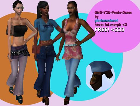 SIMS 2 GND pant-dress Y2K style Sims 2 Cc Patreon, Sims 2 Cc Clothing Maxis Match, Sims 2 2000s Cc, Sims 2 Aesthetic, Pants Sims 4 Cc, Sims 2 Cc Clothing, Sims 2 Mods, The Sims 2 Cc, Sims2 Cc