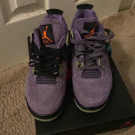 Women Air Jordan 4 Retro Canyon Purple Size 7 Never Been Worn Jordan 4 Retro Canyon Purple, Jordan Shoes Women, Jordan 1 Black Toe, Jordan 4’s, Pink Jordans, Blue Chill, Jordan 1 Black, Red Jordans, Jordan Retro 12