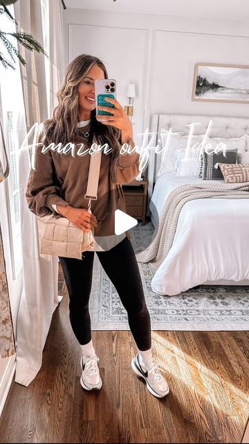 Olivia Craynon on Instagram: "Back for Fall!🙌🏻🍂 Comment LOVE IT below and I will message you details or head to my Amazon storefront🤍 

This is from last Fall and I had to share because this was a go to every day leggings outfit for me. The oversized tunic tee layers perfectly under the sweatshirt and my favorite leggings! 

#amazonfashionfinds #falloutfitideas #falloutfitinspo #casualoutfits #casualoutfitideas #momstyle" Tshirt Over Sweatshirt Outfit Layered, Tshirt Over Sweatshirt Outfit, Walmart Clothes, Walmart Outfits, Casual Tshirt, Leggings Outfits, Favorite Leggings, Leggings Outfit, Oversized Tunic