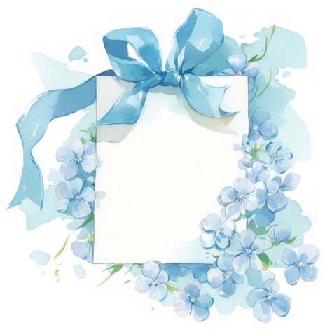 Download free image of Floral frame with blue ribbon by Tanasiri about flowers, plant, frame, birthday cake, and watercolor 15202994 Painting Coquette, Coquette Flowers, Blue Flower Circle Frame, Blue Floral Border Design Frames, Plant Frame, Blue Floral Frame Background, Frames Flowers, Blue Floral Wreath Watercolor, Pink Floral Background