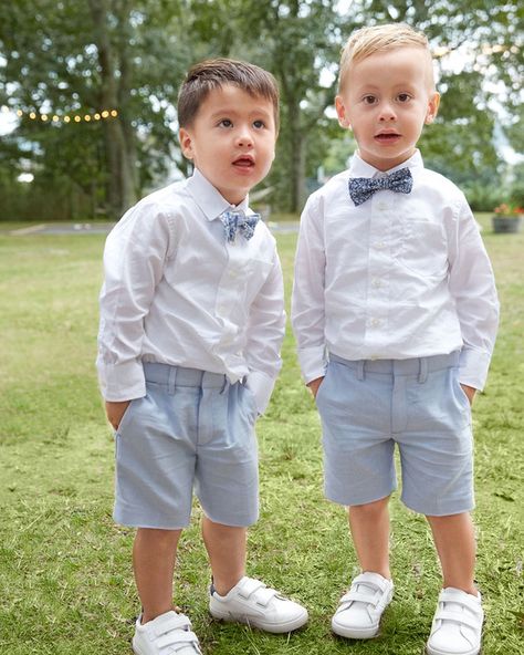 Little Boy Wedding Guest Outfit, Boys Summer Wedding Outfit, Toddler Boy Wedding Guest Outfit, Summer Ring Bearer Outfit, Ring Bearer Outfit Shorts, Ring Bearer Outfit Summer, Toddler Ring Bearer Outfit, Whimsical Wedding Theme, Ring Bearer Boy