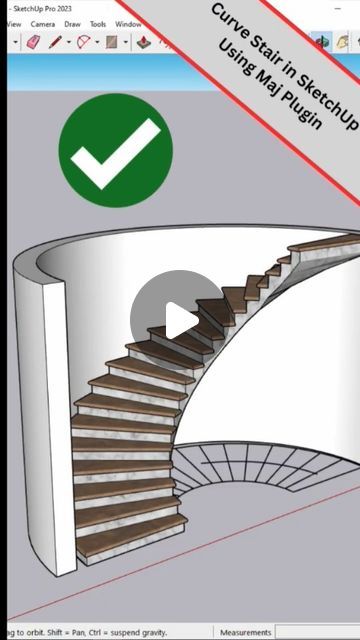 CivilEngineeringSurvey on Instagram: "Unlock Your Creativity: Free SketchUp Maj Stair Plugin Tutorial!  YouTube.com/@civilsurvey  Download link 👆 #Majplugin #sketchupplugin #computationaldesign #instareel  #SketchUp #Tutorial #Architecture #Architects #Design #StairDesign #FreePlugin #SketchUpPlugin #interior #3DModeling #DigitalDesign #ArchitecturalDesign #Creativity #ArchitecturalVisualization #SketchUpTips #SketchUpTricks #CADDesign #DesignTutorial #ArchitecturalSoftware #PluginTutorial #ArchitecturalTools #ArchitectureLovers #DesignTools #ArchitecturalWorkflow" How To Build Steps, Camera Drawing, Free Plugins, Sketchup Model, Cad Design, Stairs Design, Design Tutorials, Architecture Design, Digital Design