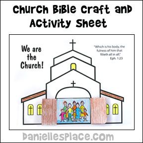 We Are the Church Activity and Coloring Sheet Bible Craft from www.daniellesplace.com Antioch Church Helped Craft For Kids, Church Crafts For Preschoolers, Church Crafts For Kids, Church Coloring Pages, Church Offering, Sunday School Projects, Children's Church Crafts, Bible Story Crafts, Church Of Christ