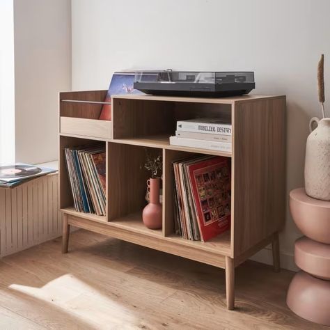 Chest Of Drawers Tv Stand, Vinyl Record Furniture, Tv Buffet, Bar Shelf, Vinyl Storage, Living Room Bar, Scandinavian Furniture, Portobello, Wood Finish