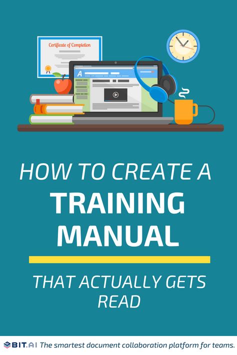 How to Create a Training Manual that Actually Gets Read #training #trainingmanual #trainingguide #guide #employees #team #manual Corporate Training Ideas, Workplace Training, Office Training, Training Manager, Train The Trainer, Work Train, Training Design, Employee Handbook, Work Goals