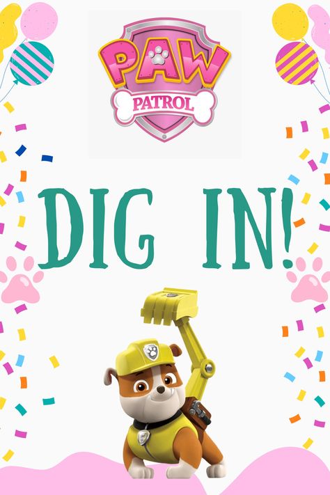 Paw Patrol Birthday Printables, Paw Patrol Party Signs, Paw Patrol 2nd Birthday Girl, Girl Paw Patrol Birthday Party, Paw Patrol Girl Birthday Party, Paw Patrol 3rd Birthday Party Girl, Paw Patrol Girl Party, Paw Patrol Birthday Party Girl, Paw Patrol Party Ideas Girl