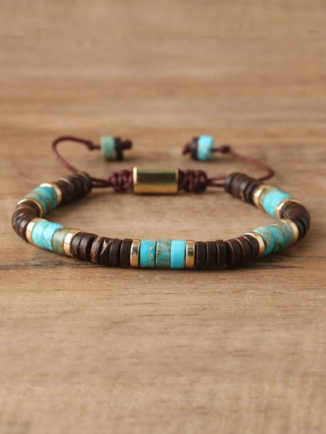 Collar  Stone   Embellished   Women Fashion Jewelry Jade Stone Necklace, Trending Beaded Jewelry, Diy Jewelry For Men, Manly Jewelry, Rice Bead Bracelet, Protection Meditation, Heishi Jewelry, Handmade Copper Bracelet, Wood Beads Jewelry