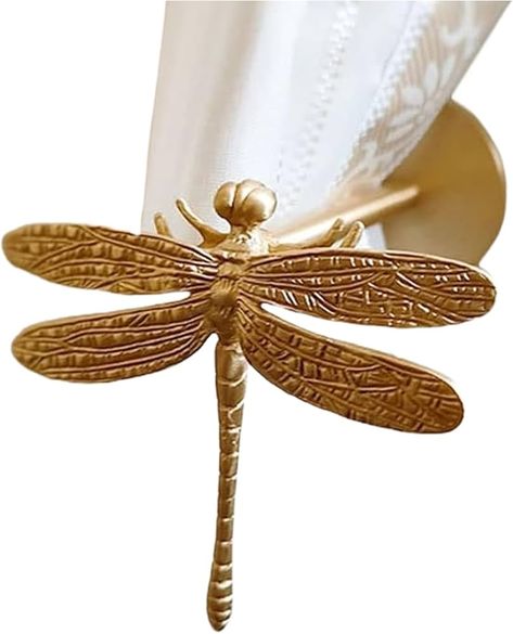 Amazon.com: kaydalucky Curtain Holders Set of 2, Swag Holders for Windows, Home Decoration Dragonfly Wall Hook Set of 2, Metal Curtain Tiebacks，Home Outdoor Bedroom Office Decoration Curtains : Home & Kitchen