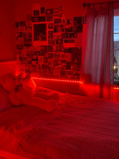 room decor Dark Red Bedroom Aesthetic, Red Themed Room, Funny Numbers To Call, Funny Numbers, Numbers To Call, Red Bedroom, Red Room, Bedroom Red, Red Rooms