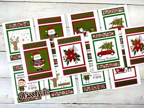 55 Christmas Cards with Echo Park Christmas Magic - Jess Crafts Unusual Christmas Cards, Echo Park Layouts, Christmas Card Layouts, Kristie Marcotte, Christmas Scrapbook Layouts, Magic Christmas, One Sheet Wonder, Paper Scraps, Card Making Tips