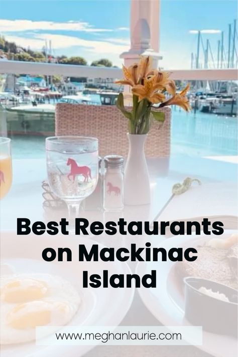 Here are the top 10 things restaurants in Mackinac Island. If going on a trip to Mackinac Island, check out this list. Have the best trip to Mackinac Island. Where To Eat On Mackinac Island, Mackinac Island Food, Things To Do In Mackinac Island, Macinak Island, Mackinac Island Restaurants, Savannah Banana, Michigan Travel Destinations, Mackinaw Island, Vacation List