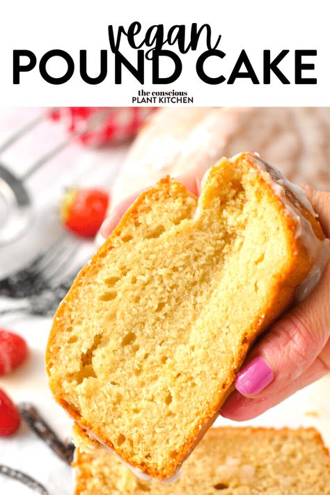 Vegan Pound Cake Recipe, Vegan Pound Cake, Vanilla Pound Cake Recipe, Vegan Diner, Vegan Loaf, Vanilla Pound Cake, Vegan Vanilla Cake, Vegan Baking Recipes, Eggless Recipes