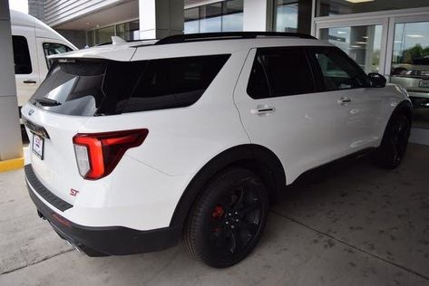 2020 Ford Explorer ST White Metallic, Smoke taillights Ford Explorer St Custom, White Ford Explorer, Ford Explorer St Black, 2022 Ford Explorer St Black, 2025 Ford Explorer, Ford Explorer White, Ford Explorer St, Explorer St, 2020 Ford Explorer