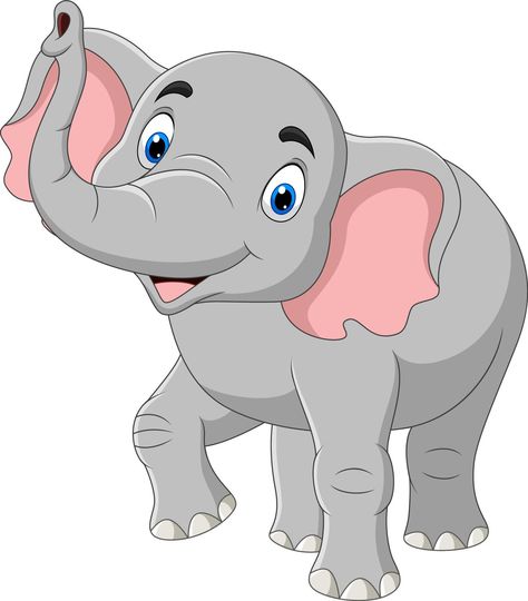 Cute Elephant Cartoon, Elephant Vector, Elephant Cartoon, Cute Elephants, Sheep Cartoon, Elephants Photos, Wild Animals Pictures, Cartoon Birds, Cartoon Elephant