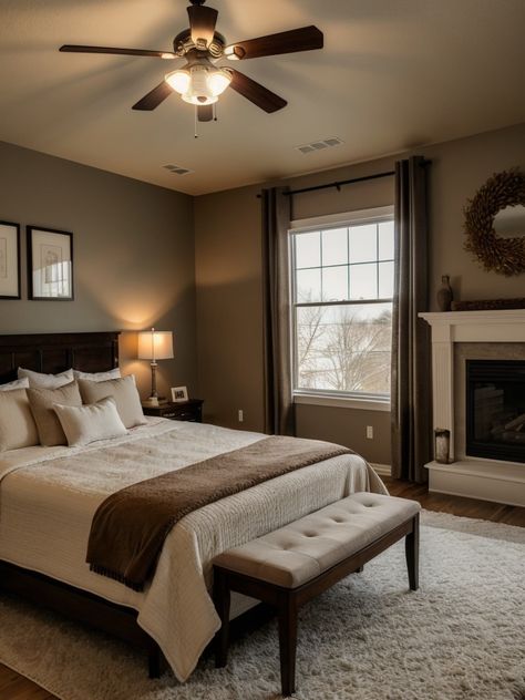 Creating a Cozy and Romantic Bedroom Ambiance | aulivin.com Chocolate Brown Bedrooms, Chocolate Bedroom, Dark Brown Bedrooms, Tan Bedroom, Brown Bedroom Decor, Brown Furniture Bedroom, Bedroom Color Combination, Brown Rooms, Warm Bedroom