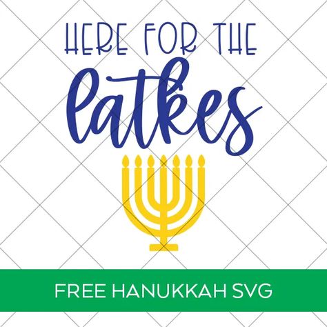 FREE Hanukkah SVG File to Make a Funny Shirt or Apron. Download Here for the Latkes SVG at Pineapple Paper Co. #freesvg #svg #hanukkah #latkes #cricut #diyapron #diyshirt #hannukahshirt Hanukkah Svg Free, Hanukkah Latkes, Hanukkah Diy, Hanukkah Traditions, Diy Hanukkah, Hanukkah Shirts, Funny Hanukkah, Cricut Htv, Hanukkah Crafts