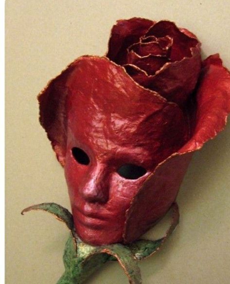 Mask Paper Mache, Face Mask Costume, Brewery Logo, Creepy Masks, Mask Paper, Paper Mache Mask, Rose Mask, Mascaras Halloween, Afrikaanse Kunst