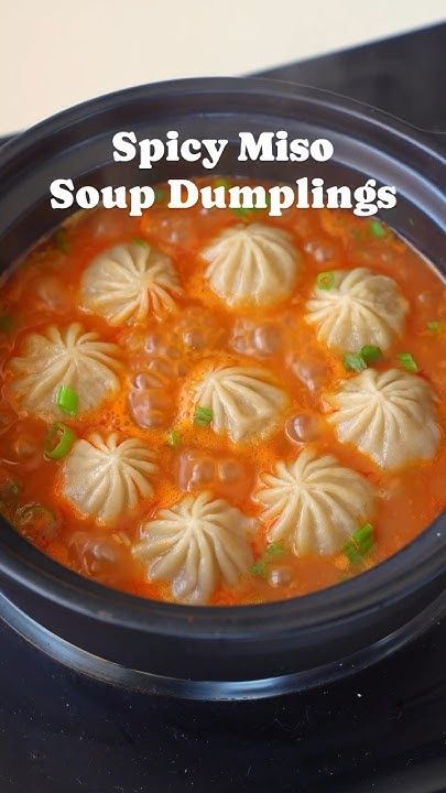 Spicy Miso Soup Dumpling Recipe 🔥 Spicy Miso Soup, Dumpling Soup Recipe, Soup Dumpling, Miso Sauce, Soup Dumplings, Dumpling Soup, Dumplings For Soup, Dumpling Recipe, Miso Soup