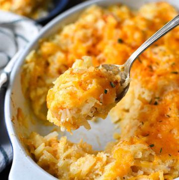 SEARCH Easy Potato Casserole, Cheesy Potato Casserole, Chicken Tikka Masala Recipes, The Seasoned Mom, Shredded Potatoes, Cheesy Potato, Grated Potato, Creamed Potatoes, 3 Ingredient Recipes