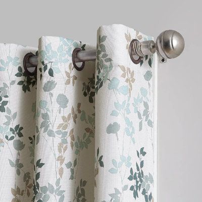 Grommet Panels, Leaf Print Pattern, Floral Print Design, Floral Curtains, Decor Pillows, Home Curtains, Grommet Curtains, White Paneling, Panel Bed