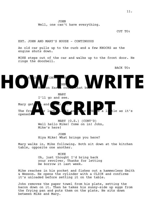 Check out this blog post to learn how to write a script. Writing A Movie Script, Write A Script, Screenwriting Tips, Screenplay Writing, Writing Scripts, Movie Script, Film Script, Script Writer, Creative Writing Tips