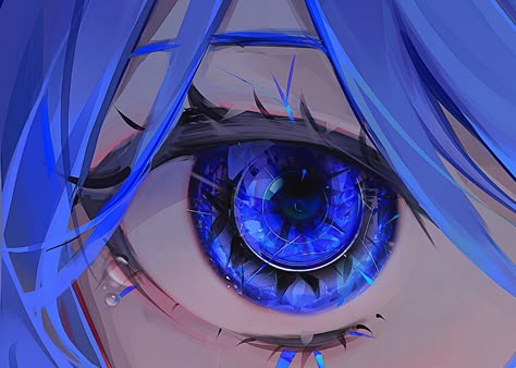 Anime Closed Eyes, Dark Blue Eyes, Galaxy Eyes, Cute Eyes Drawing, Eyes Artwork, Eyes Drawing, Eyes Wallpaper, Anime Galaxy, Blue Anime