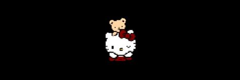 Hello Kitty Header, Purple Header, Header For Twitter, Black Banner, Pastel Red, Insta Profile Pic, Matching Wallpaper, Red Aesthetic, Twitter Header