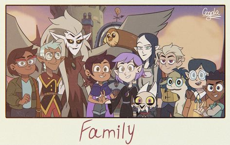 Owl Family, The Owl House, Group Photo, Disney Fan Art, Cartoon Shows, Disney Love, Owl House, Family Photo, A Group