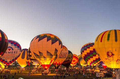 Ultimate Guide to the Albuquerque Balloon Festival in New Mexico Hot Air Balloon Festival Albuquerque, Albuquerque Balloon Festival, Albuquerque Balloon Fiesta, Balloon Glow, American Dreams, Air Balloon Festival, Mexico Trip, Hot Air Balloon Festival, Utah Road Trip