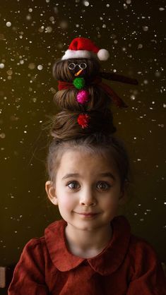 Diy Ugly Christmas Sweater, Wacky Hair, Christmas Hairstyles, Magical Moments, Childrens Christmas, December 21, Haircut And Color, Christmas Hair, Holiday Hairstyles