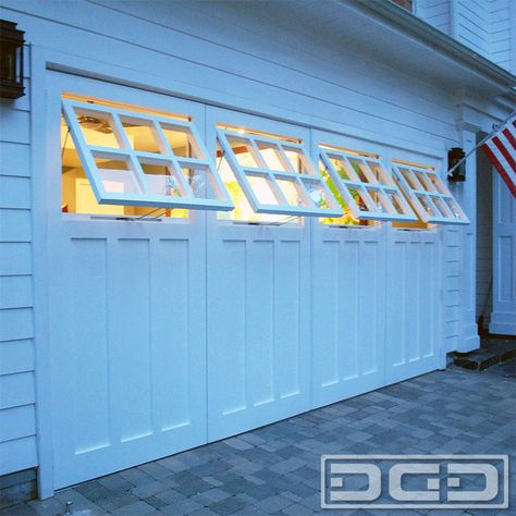 Craftsman Style Garage Doors, Shop Garage Doors, Carriage Garage Doors, Craftsman Garage, Custom Garage Doors, Modern Garage Doors, Garage Floor Paint, Garage Door Types, Carriage Doors